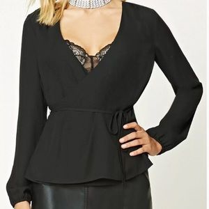 Forever 21 wrap Around tie Blouse